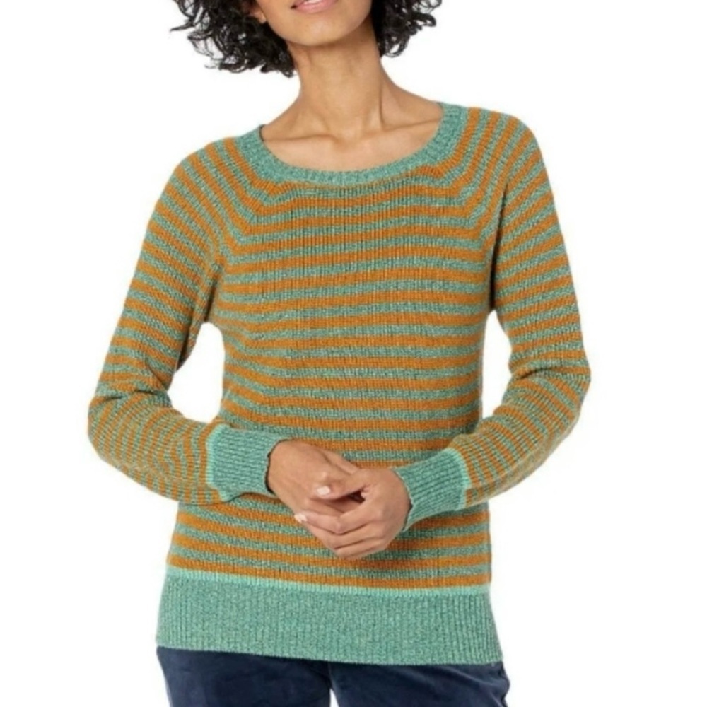 Prana Gadie Striped Sweater XS W23202175 textured knit ribbed cuffs
